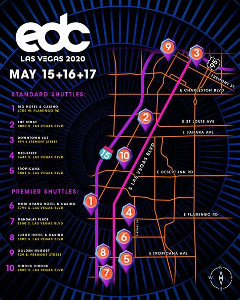 edc shuttle map.